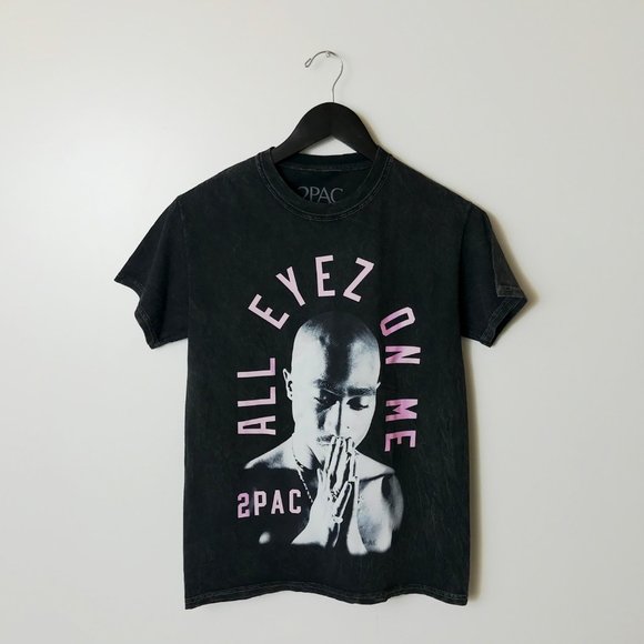 NEW 2Pac Rap Tee All Eyez On Me T Shirt Stone Wash Tour Concert Music Small S - Picture 9 of 10